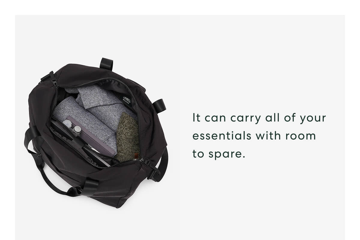 It can carry all of your essentials with room to spare.