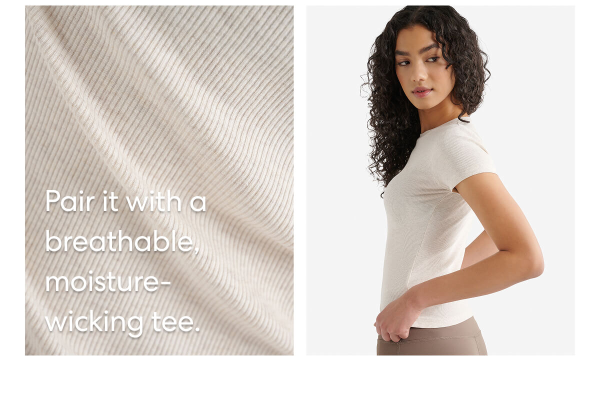 Pair it with a breathable, moisture-wicking tee.