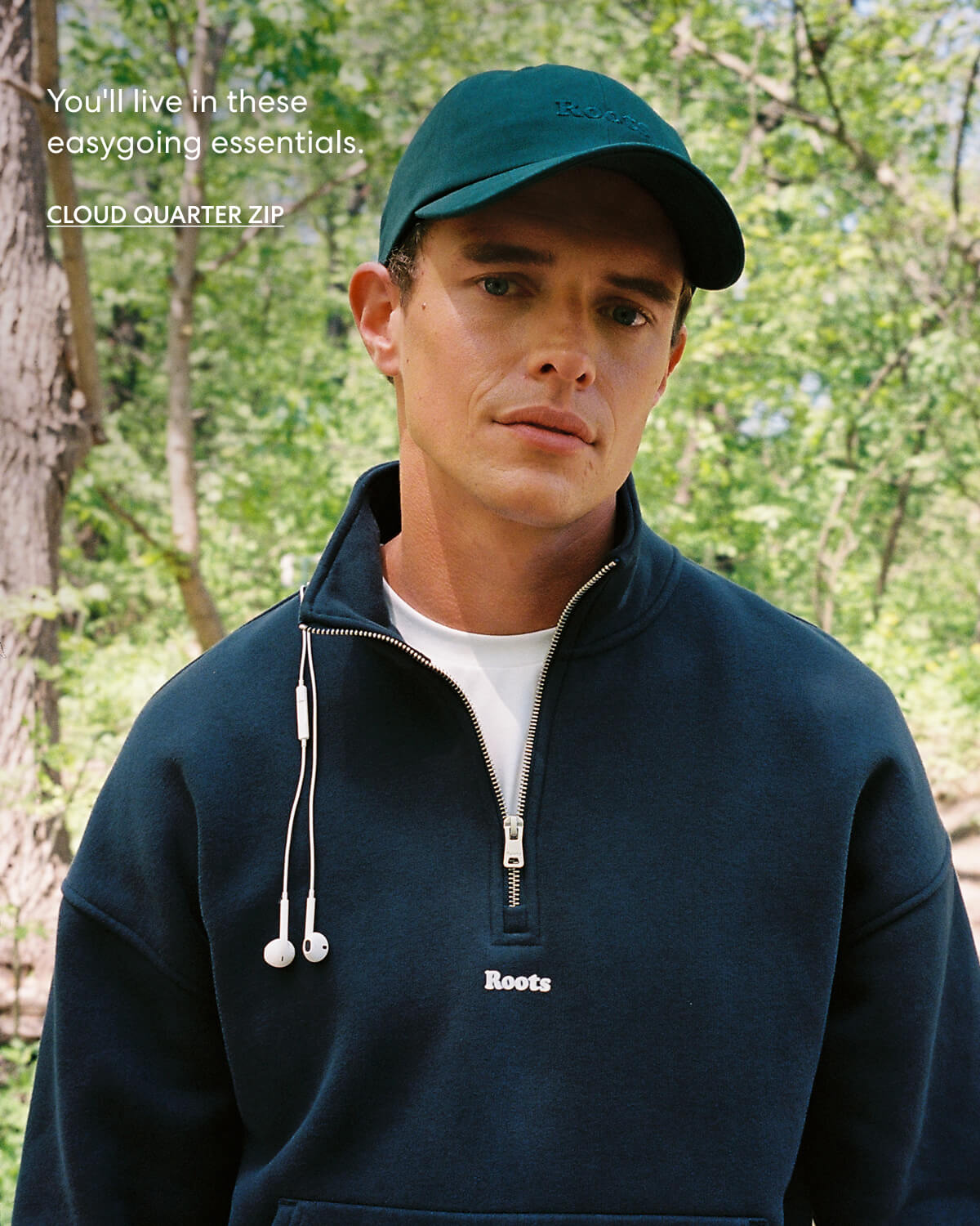 You'lll live in these easygoing essentials.  -  CLOUD QUARTER ZIP