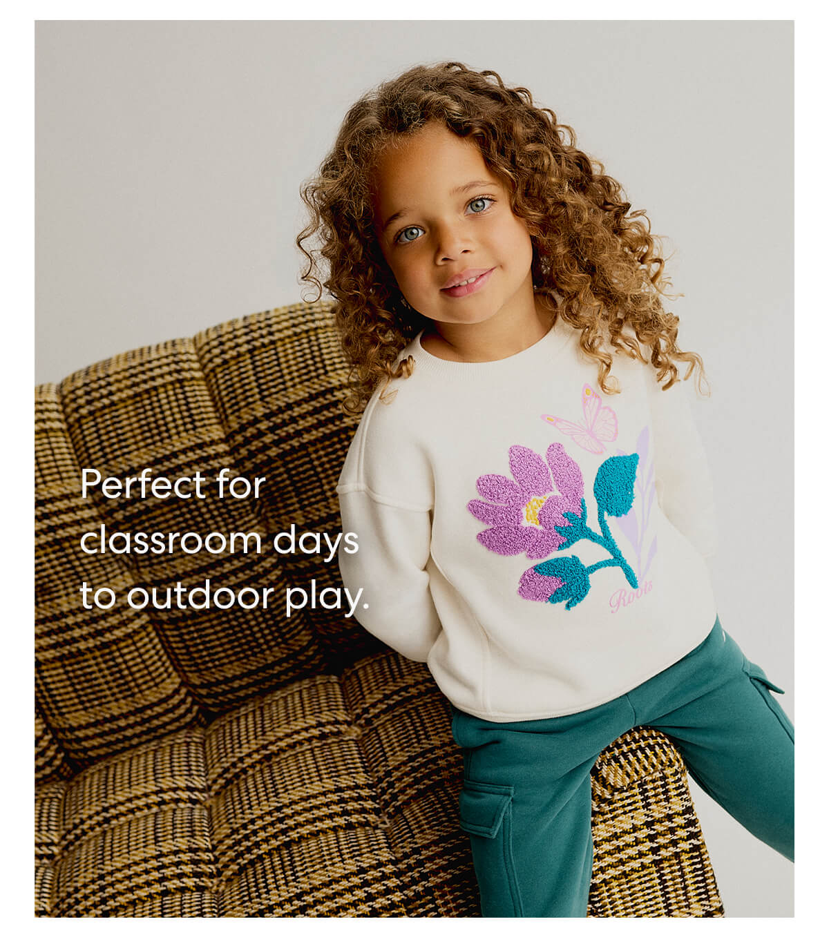 Perfect for classroom days to outdoor play.  -  Kids Skyline Relaxed Crew Sweatshirt