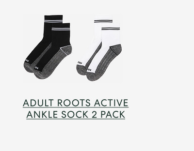 Adult Roots Active Ankle Sock 2 Pack
