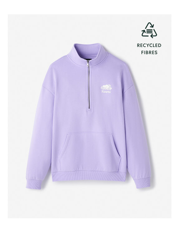 Organic Cooper Relaxed Quarter Zip Stein