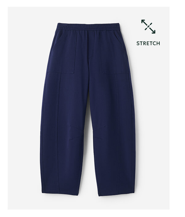 Welland Knit Twill Barrel Pant