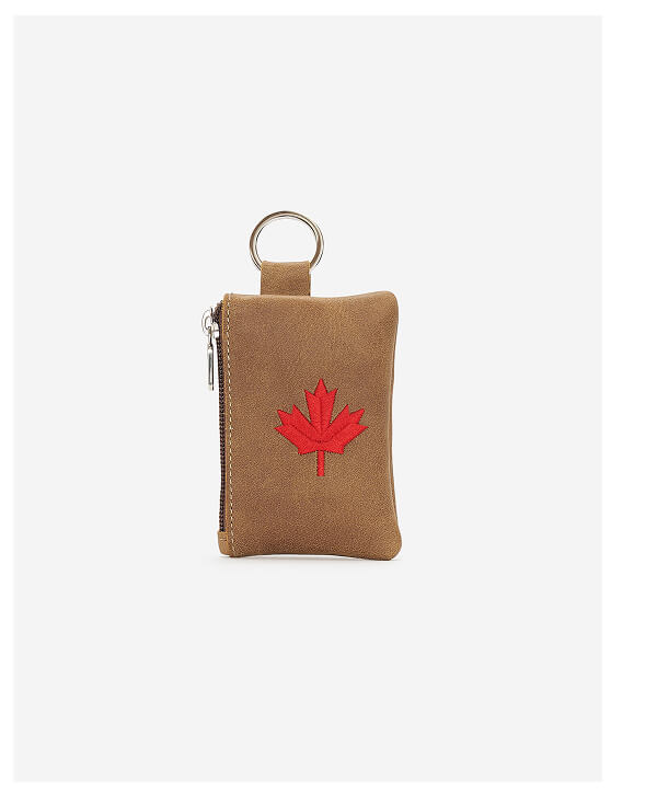 Maple Leaf Top Zip Pouch Tribe