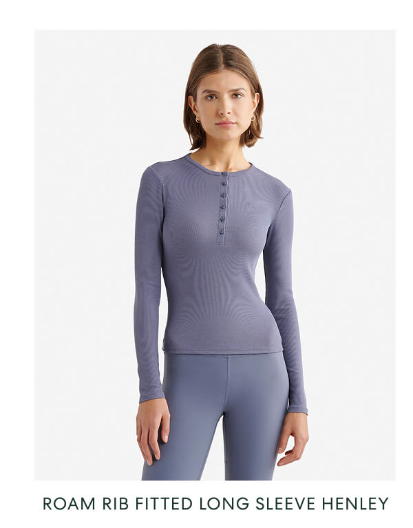 ROAM RIB FITTED LONG SLEEVE HENLEY
