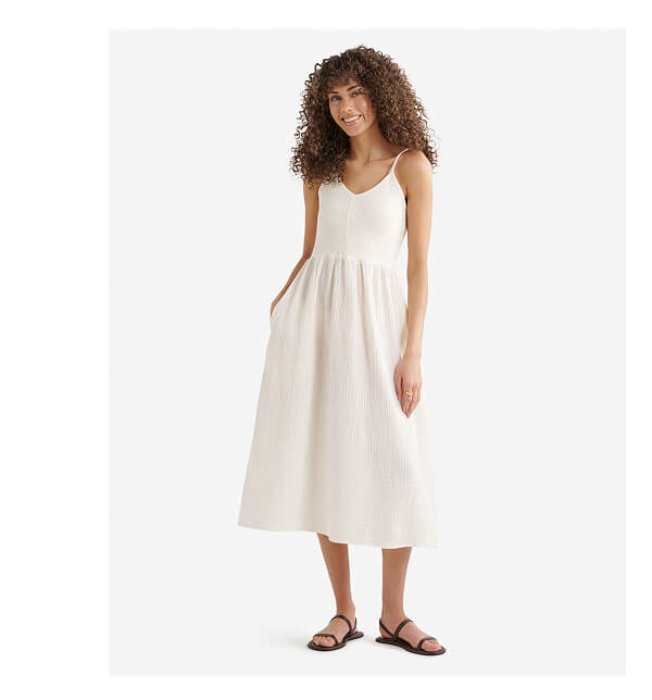 Isla Cotton Gauze Smocked Dress