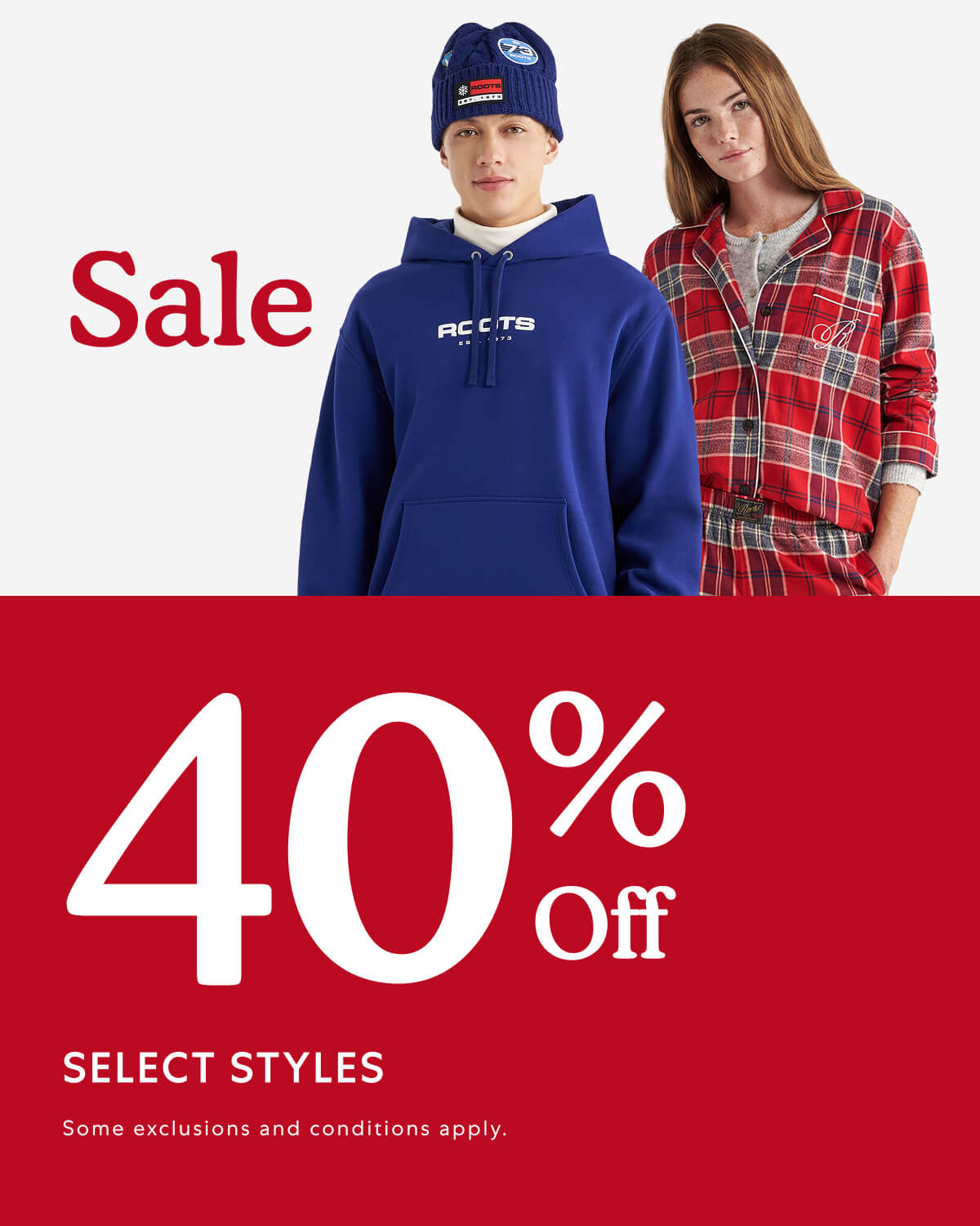 Sale 40% Off SELECT STYLES