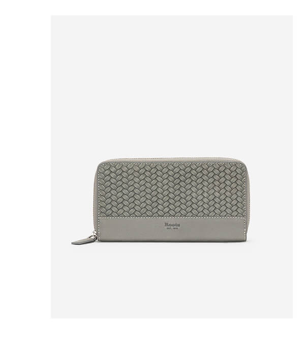 Zip Around Clutch Woven