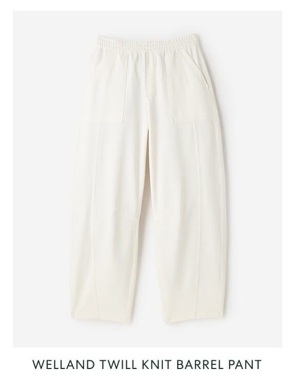 WELLAND TWILL KNIT BARREL PANT