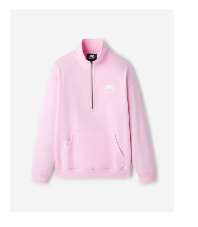 Organic Cooper Relaxed Quarter Zip Stein