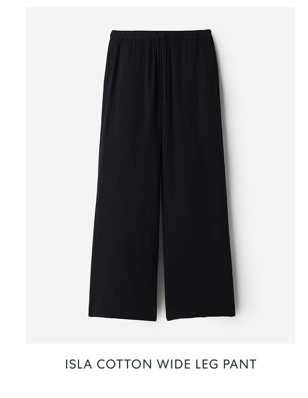 ISLA COTTON WIDE LEG PANT