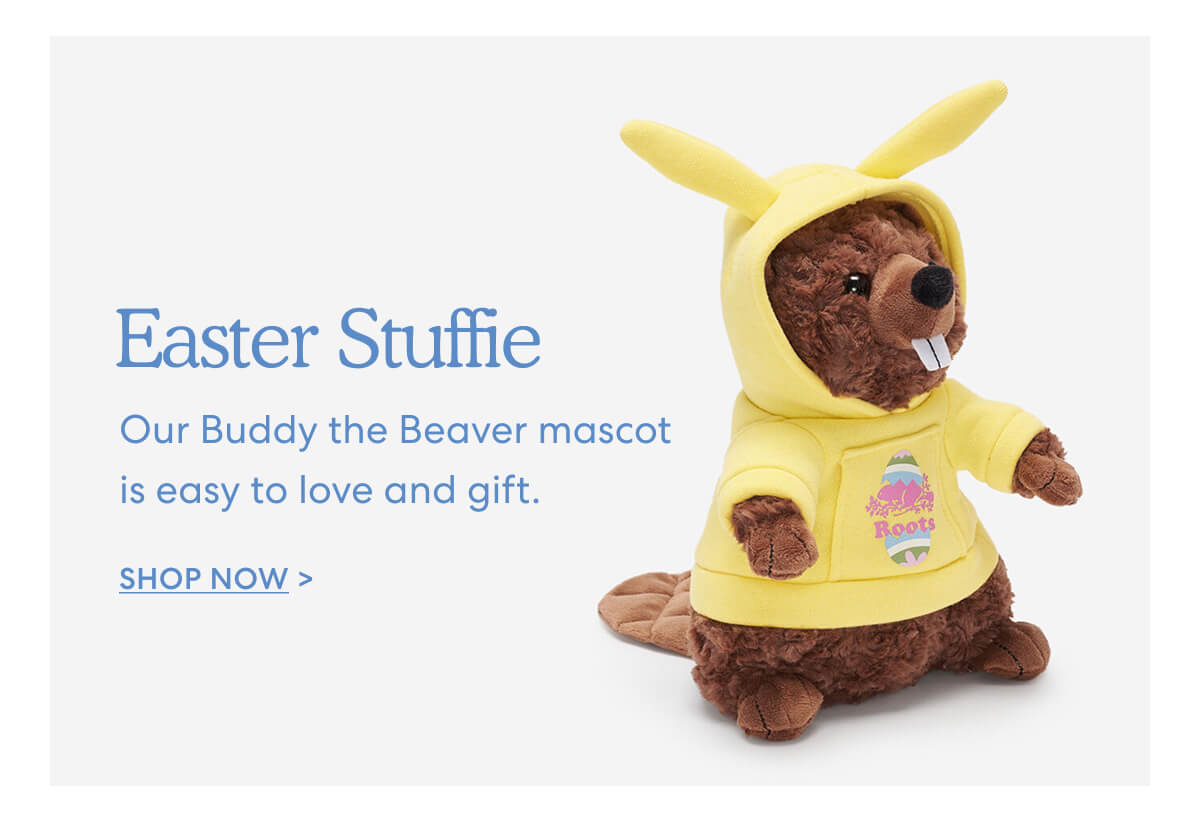 Easter Stuffie - Our Buddy the Beaver mascot is easy to love and gift.  -  SHOP NOW >