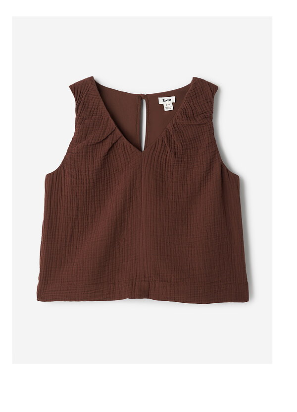 Isla Cotton Gauze Gathered Tank