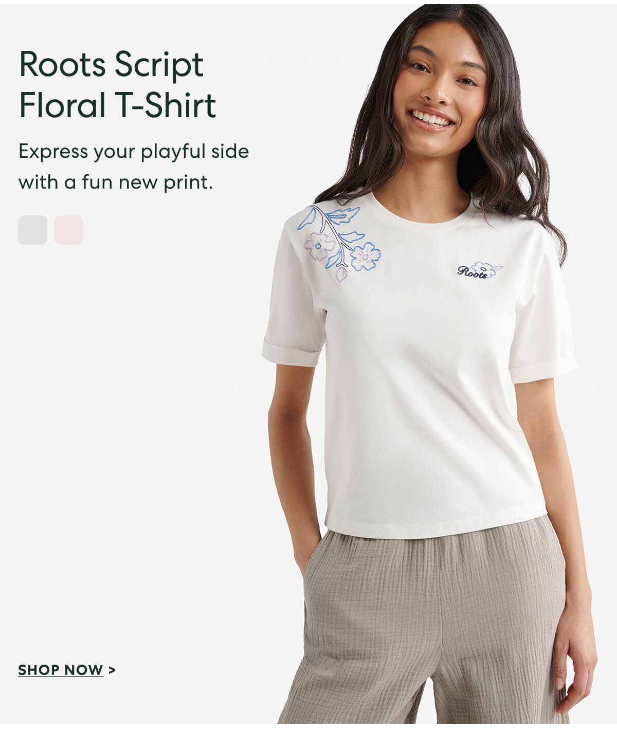 Roots Script Floral T-Shirt