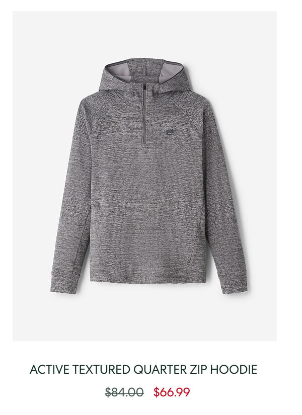 Active Textured Quarter Zip Hoodie 