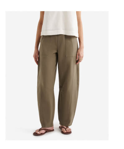 Welland Knit Twill Barrel Pant