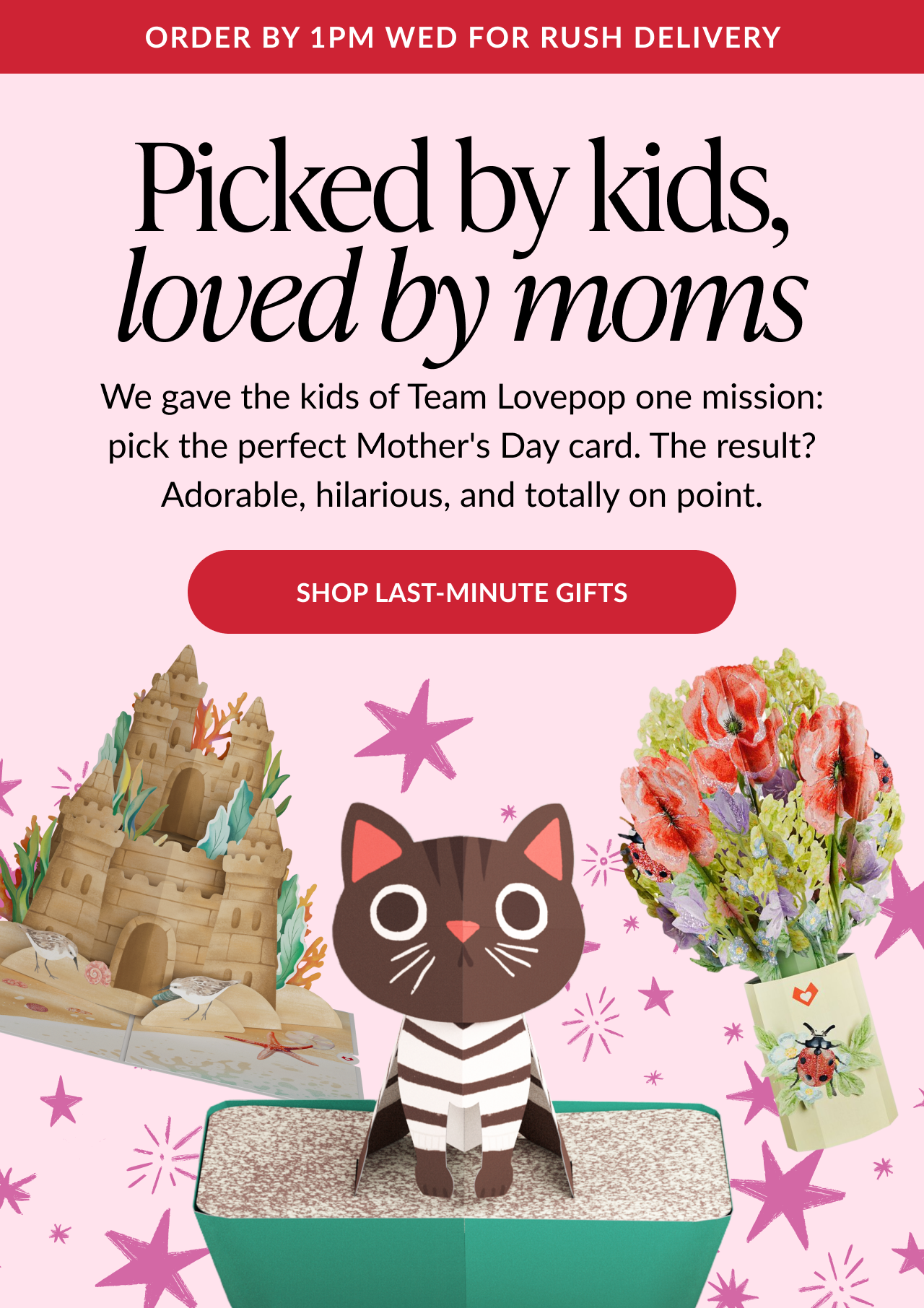 Expedited shipping cutoff reminder with promotional banner and call to action
