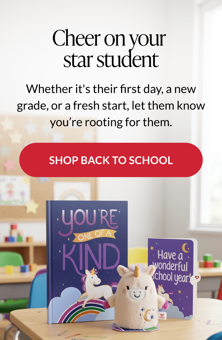 Cheer on your star student with a back-to-school card.