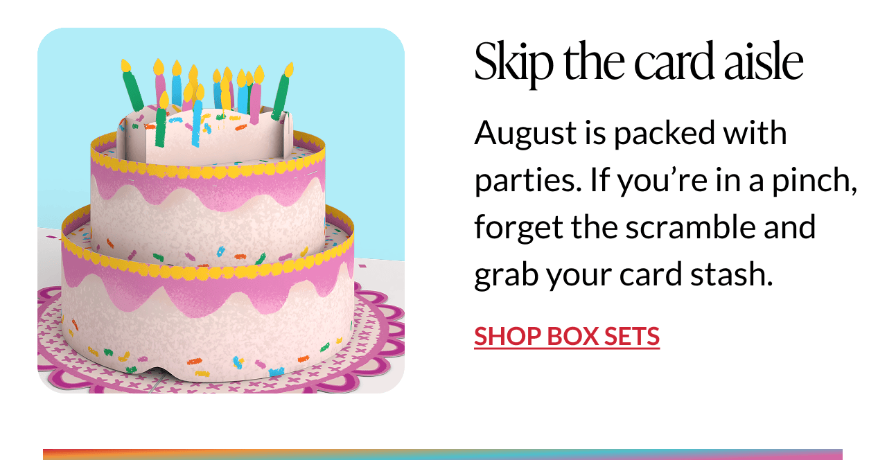 Skip the card aisle with birthday card packs.