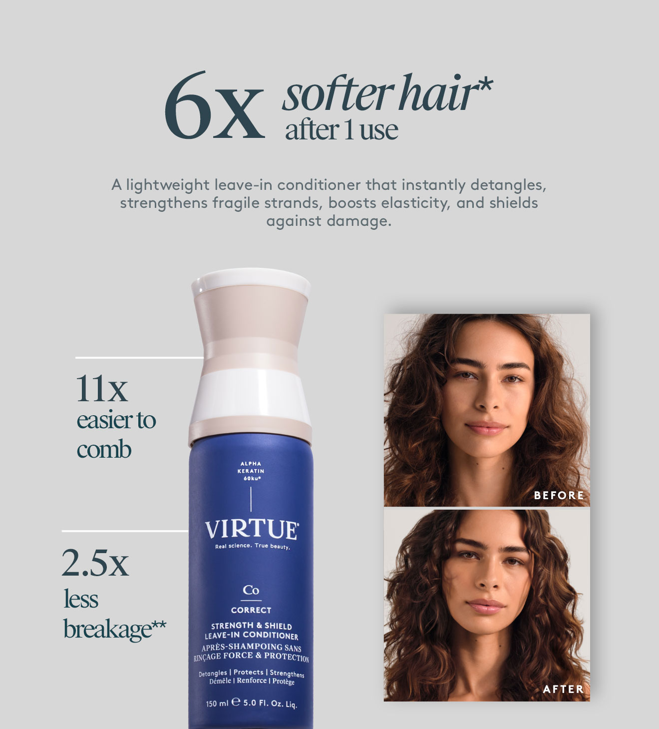 6x softer hair* after 1 use